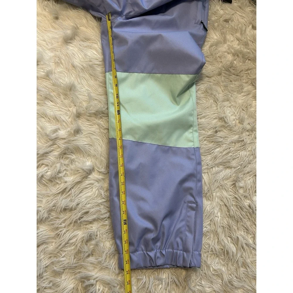 Snowverb Colorblock Oversized Purple Green Large Outdoor Snowboard Ski Pants NWT